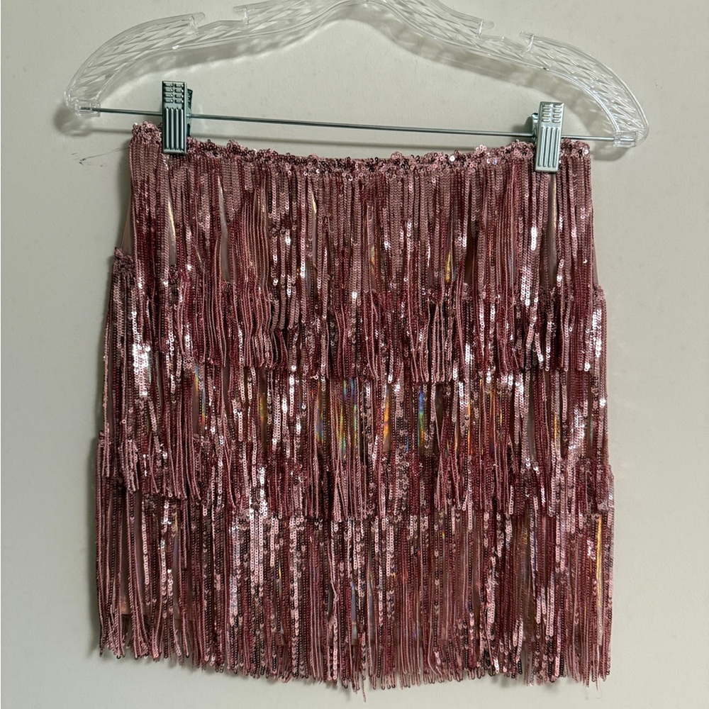 WINDSOR Pink Sequin Mini Skirt